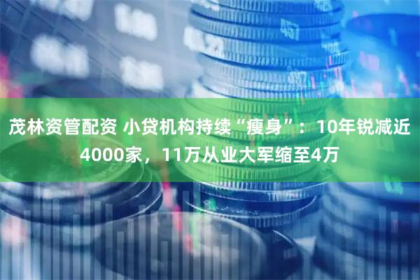 茂林资管配资 小贷机构持续“瘦身”：10年锐减近4000家，11万从业大军缩至4万